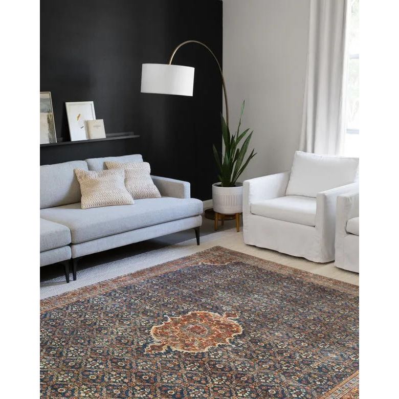 The Layla Blue / Spice area rug from Loloi captures the spirit of an old-world rug. Our customers love this rug because: Amethyst Home provides interior design, new home construction design consulting, vintage area rugs, and lighting in the Des Moines metro area.