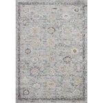 Featuring Monroe Sky / Gold Rug by Loloi at Amethyst Home. Inspired by antique Turkish Oushak carpets with large-scale motifs, the Monroe Sky / Gold Rug modernizes the traditional design in neutral palettes, many of which have black details that anchor the rug in the room. Monroe is power-loomed of 100% polypropylene for easy care and reliable durability. . Amethyst Home provides interior design, new home construction design consulting, vintage area rugs, and lighting in the Alpharetta metro area.