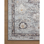 Featuring Monroe Sky / Gold Rug by Loloi at Amethyst Home. Inspired by antique Turkish Oushak carpets with large-scale motifs, the Monroe Sky / Gold Rug modernizes the traditional design in neutral palettes, many of which have black details that anchor the rug in the room. Monroe is power-loomed of 100% polypropylene for easy care and reliable durability. Made. Amethyst Home provides interior design, new home construction design consulting, vintage area rugs, and lighting in the Dallas metro area.