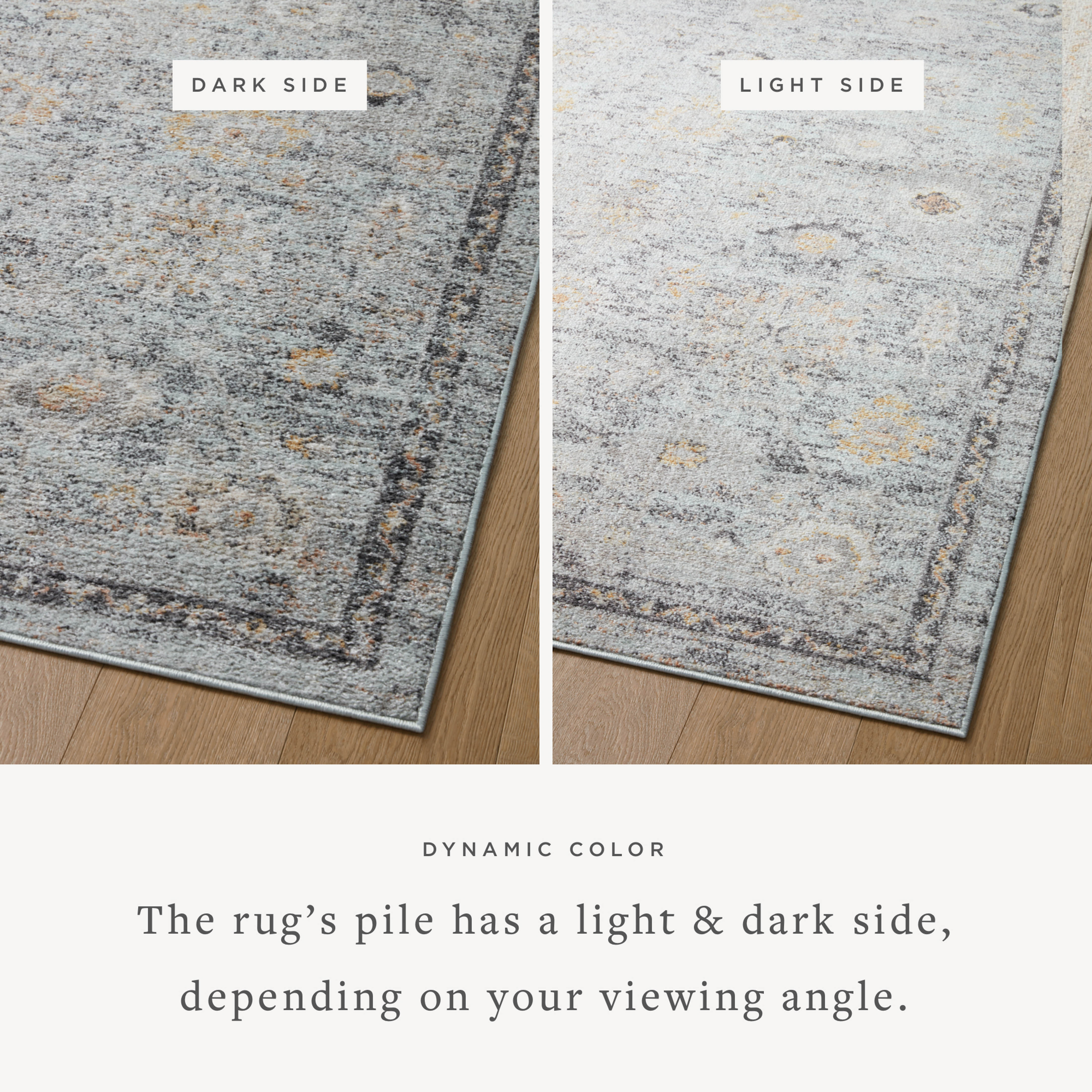 Featuring Monroe Sky / Gold Rug by Loloi at Amethyst Home. Inspired by antique Turkish Oushak carpets with large-scale motifs, the Monroe Sky / Gold Rug modernizes the traditional design in neutral palettes, many of which have black details that anchor the rug in the room. Monroe is power-loomed of 100% polypropylene for easy care and reliable durabilit. Amethyst Home provides interior design, new home construction design consulting, vintage area rugs, and lighting in the Newport Beach metro area.