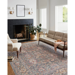 Durable, low pile, and soft underfoot, this rug is inspired by classic vintage and antique rugs. The Rosemarie Chris Loves Julia Stone / Multi ROE-01 rug from Loloi features a beautiful vintage pattern and patina. The rug is easy to clean, never sheds, and perfect for living rooms, dining rooms, hallways, and kitchens!