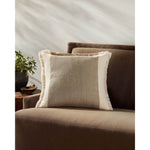 Featuring Seraphina Ivory / Earth Pillow by Loloi at Amethyst Home. Enhance your living space with the Seraphina Ivory/Earth Pillow. Made with high-quality materials, this pillow offers both style and comfort. With its modern design and neutral color palette, it will seamlessly complement any home decor. 
Closure: Hidden FlapZipper: Antique Bronze Finish With . Amethyst Home provides interior design, new home construction design consulting, vintage area rugs, and lighting in the Boston metro area.