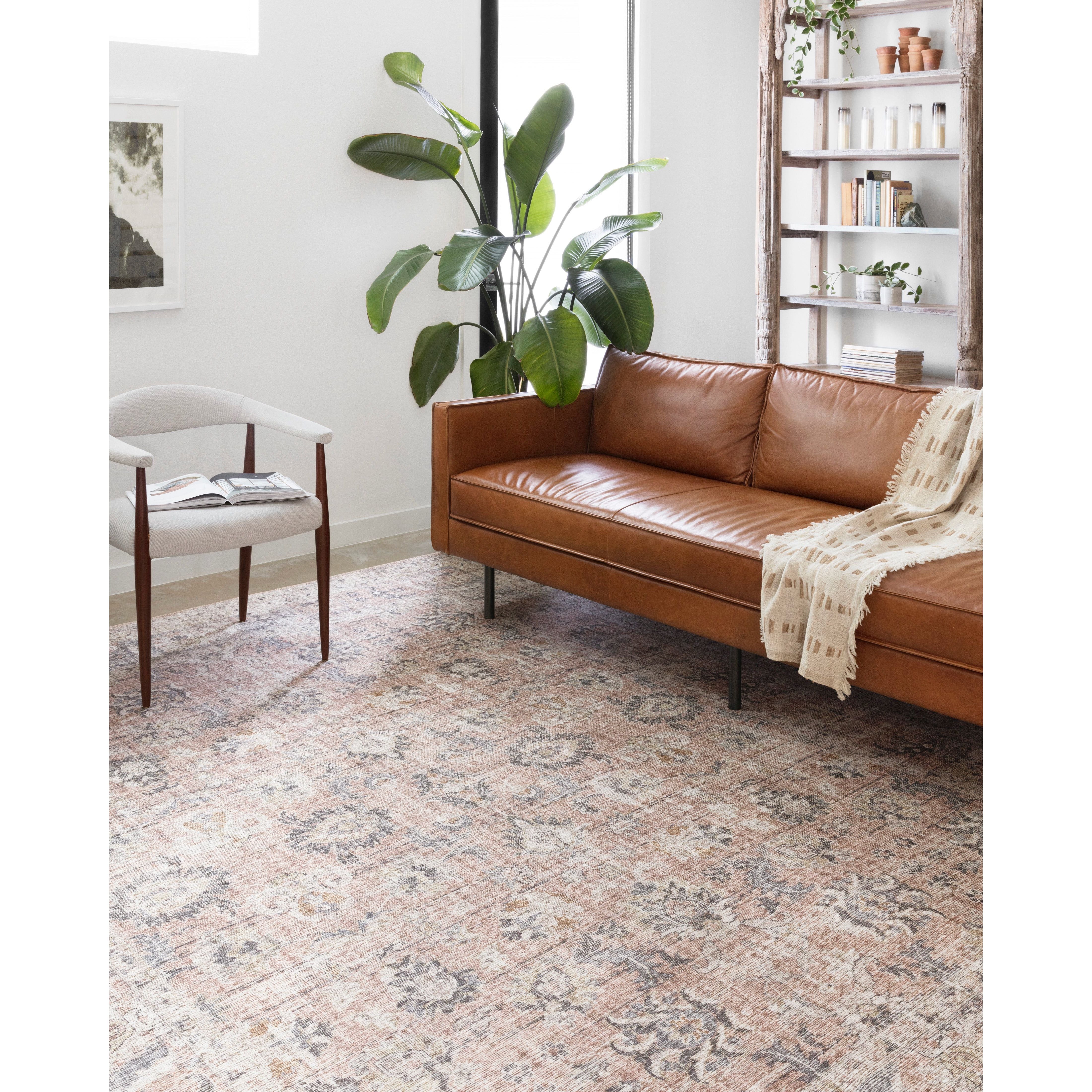 The Skye Blush/Grey SKY-01 area rug by Loloi, is timeless and classic with a beautiful, old-world design in tones of blush, grey, and ivory. Power-loomed of 100% polyester, this rug is great with families and pets. This rug is perfect for kitchens, dining rooms, entry ways, or anywhere high traffic. Amethyst Home provides interior design, new construction, custom furniture, and rugs for the Des Moines and Cedar Rapids metro area.