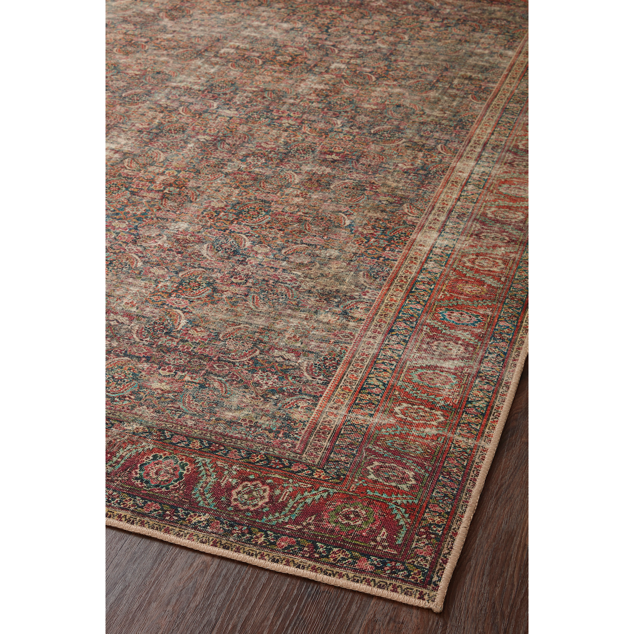 Featuring Wynter Onyx / Multi Rug by Loloi at Amethyst Home. Old soul, new spirit. Power-loomed of 100% polyester, the Wynter Onyx / Multi area rug showcases a one-of-a-kind vintage or antique area rug look at an affordable price.
The rug is ideal for high traffic areas due to the rug's durability making it perfect for:

living rooms
dining rooms
kitchens
hallways
entryways. Amethyst Home provides interior design, new construction, custom furniture, and rugs for the Portland and Eugene metro area.