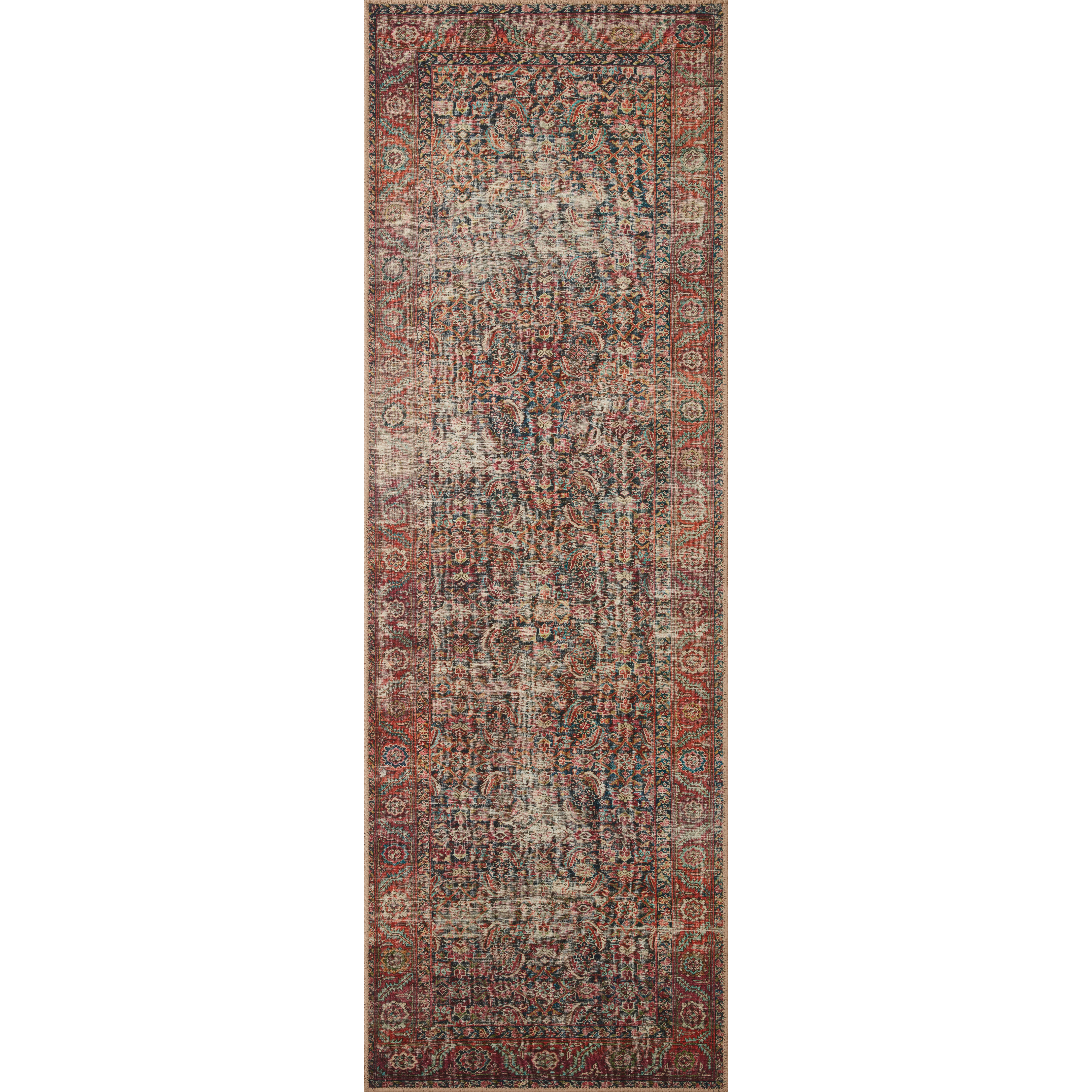Featuring Wynter Onyx / Multi Rug by Loloi at Amethyst Home. Old soul, new spirit. Power-loomed of 100% polyester, the Wynter Onyx / Multi area rug showcases a one-of-a-kind vintage or antique area rug look at an affordable price.
The rug is ideal for high traffic areas due to the rug's durability making it perfect for:

living rooms
dining rooms
kitchens
hallways
entryways. Amethyst Home provides interior design, new construction, custom furniture, and rugs for the Scottsdale, Arizona metro area.