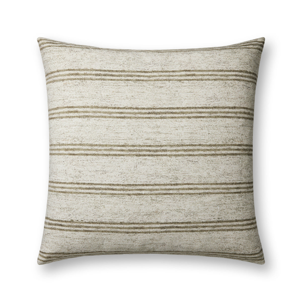 Striped Olive Pillow