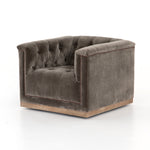 It's all in the details with this Maxx Sapphire Birch Swivel Chair. This modern take on the classic library chair brings any living room, office, or other area to life.   Overall Dimensions: 33.50"w x 33.75"d x 26.00"h Seat Depth: 25" Seat Height: 16" Arm Height from Floor: 26" Arm Height from Seat: 10"