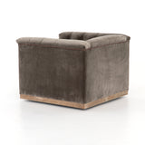 It's all in the details with this Maxx Sapphire Birch Swivel Chair. This modern take on the classic library chair brings any living room, office, or other area to life.   Overall Dimensions: 33.50"w x 33.75"d x 26.00"h Seat Depth: 25" Seat Height: 16" Arm Height from Floor: 26" Arm Height from Seat: 10"