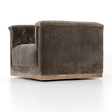 It's all in the details with this Maxx Sapphire Birch Swivel Chair. This modern take on the classic library chair brings any living room, office, or other area to life.   Overall Dimensions: 33.50"w x 33.75"d x 26.00"h Seat Depth: 25" Seat Height: 16" Arm Height from Floor: 26" Arm Height from Seat: 10"