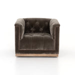 It's all in the details with this Maxx Sapphire Birch Swivel Chair. This modern take on the classic library chair brings any living room, office, or other area to life.   Overall Dimensions: 33.50"w x 33.75"d x 26.00"h Seat Depth: 25" Seat Height: 16" Arm Height from Floor: 26" Arm Height from Seat: 10"