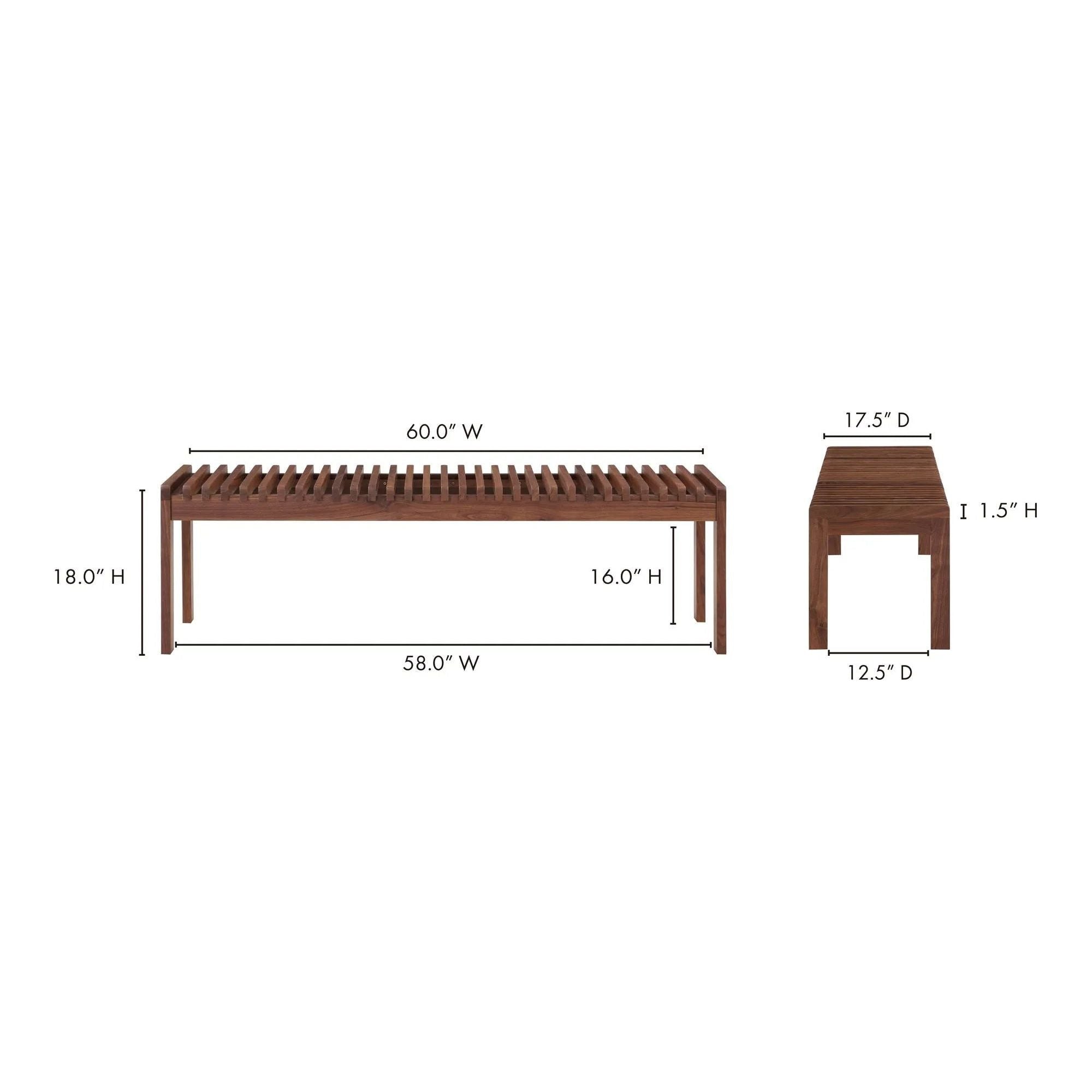 A pinch of panache with slat detailing, the solid wood Rohe bench is an ode to mid-century craftsmanship. A celebration of versatility, style this accent piece in the bedroom, dining room, living room, bathroom or entryway. Available in oak and walnut, Rohe adds natural allure to any space—this is visual styling made easy Amethyst Home provides interior design, new home construction design consulting, vintage area rugs, and lighting in the Calabasas metro area.