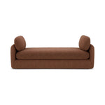 Inspired by the captivating styles of the 70s, the Scout daybed brings a piece of the past into the present. Clad in textured bouclé fabric, the chair merges visual allure and tactility. Its curved form, combined with a rounded and elongated cushion, introduces a touch of softness to any space, while the plump seat cushion promises modern comfort Amethyst Home provides interior design, new home construction design consulting, vintage area rugs, and lighting in the Charlotte metro area.