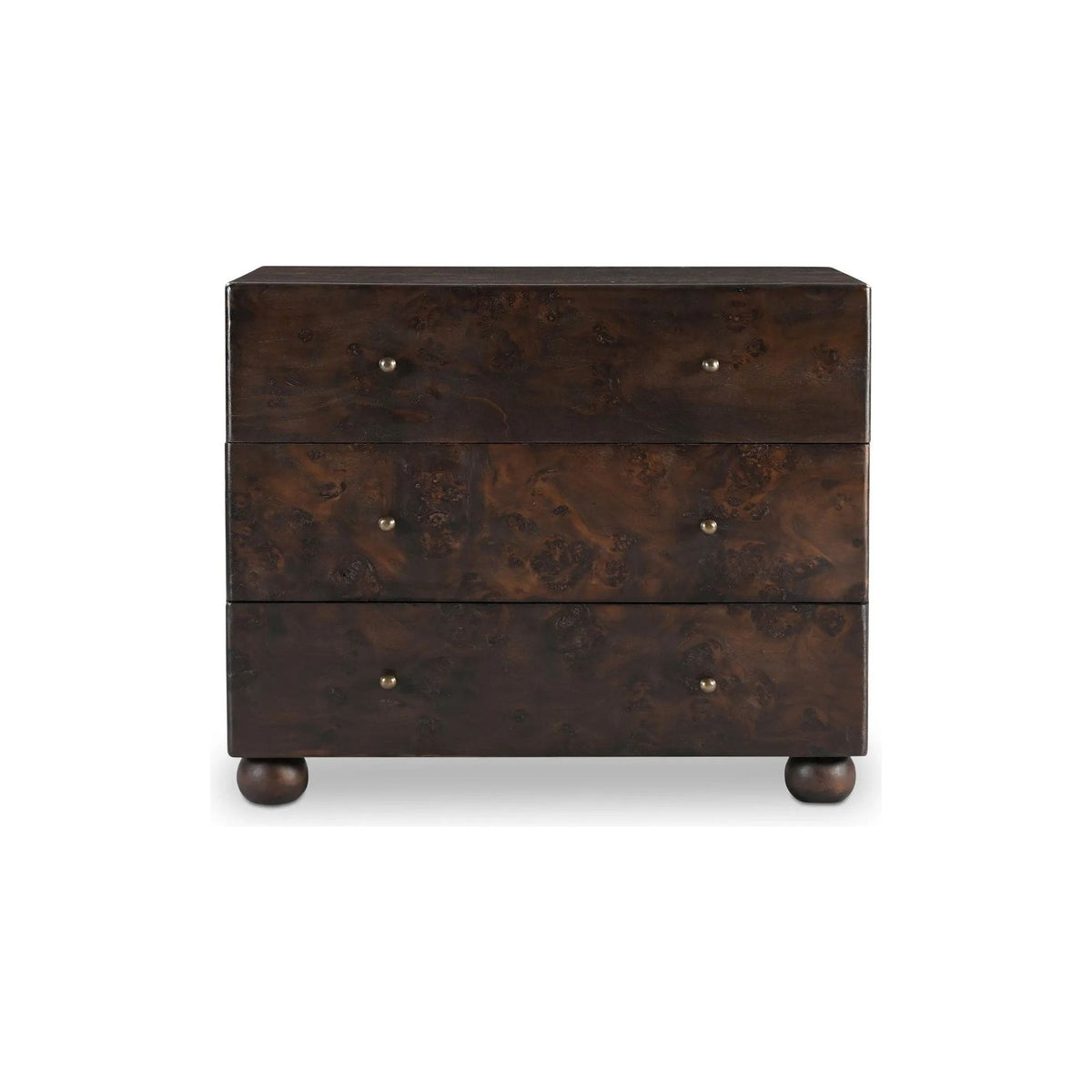 York Dark Brown 3 Drawer Nightstand | shipping 8/25/2025