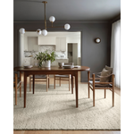Taking note of Amber Lewis' signature laid-back California aesthetic, the Mulholland Amber Lewis x Loloi MUL-02 AL Silver / Natural Rug is expertly hand-knotted of wool and cotton by skilled artisans in India. The collection offers a soft yet textured pile with a slight variation of tones that make each piece uniques and GoodWeave-Certified. Amethyst Home provides interior design, new construction, custom furniture, and rugs for the Seattle metro area.