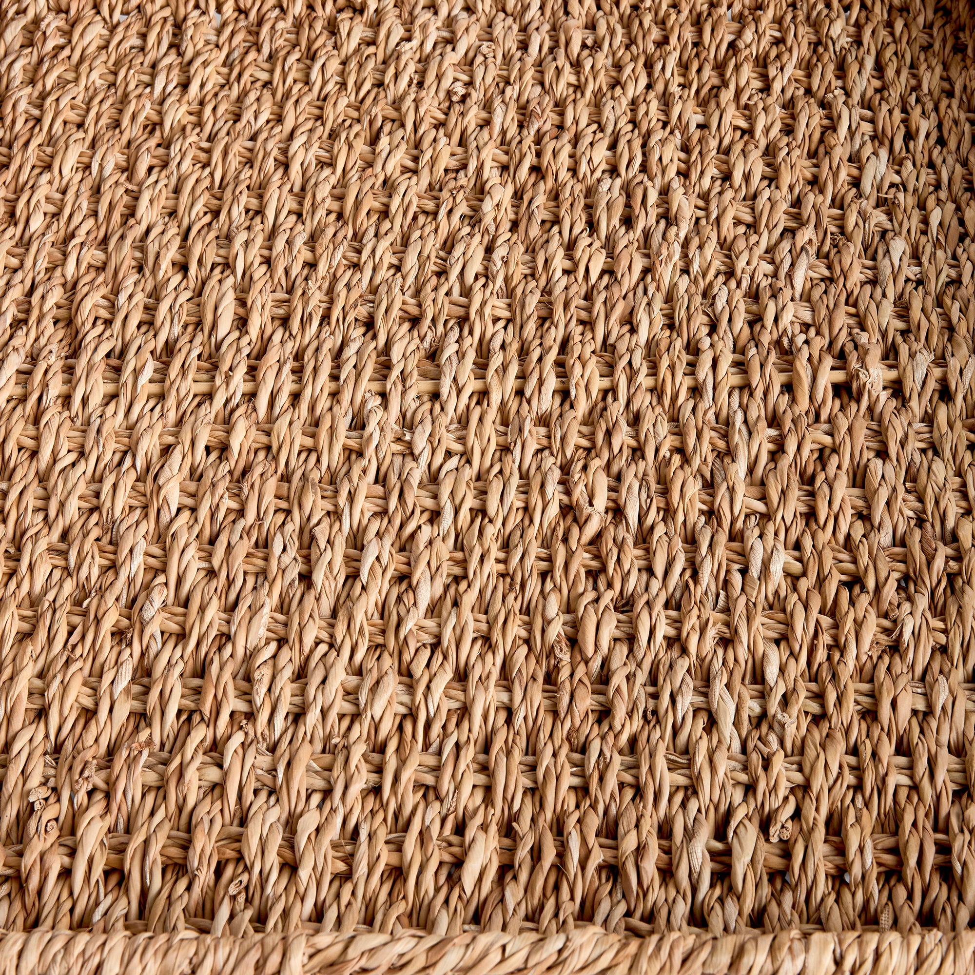 Seagrass is naturally supple, not stiff. Beautiful in color as well as texture. This rectangular set of trays is solidly constructed with an iron frame to keep it's shape. A nice complement to a tall faux stem. Amethyst Home provides interior design, new construction, custom furniture, and area rugs in the Des Moines metro area.