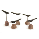 Handcrafted rustic artwork with modern black birds. Amethyst Home provides interior design, new construction, custom furniture, and area rugs in the Seattle metro area.