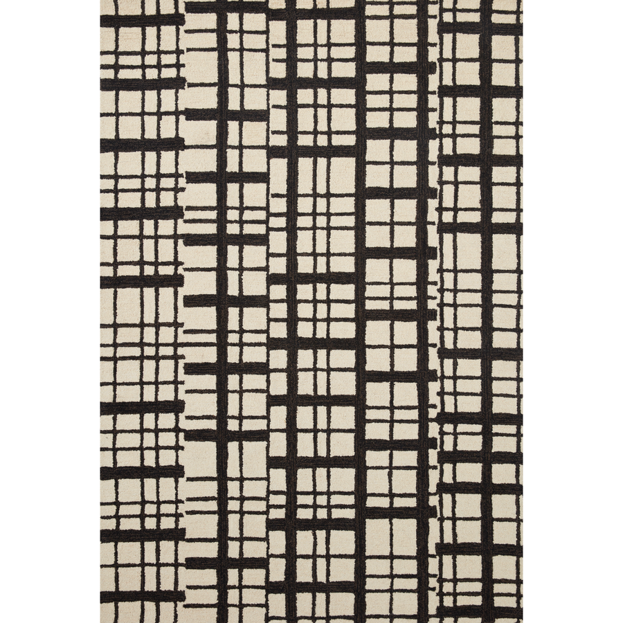 Polly Chris Loves Julia x Loloi Black / Ivory Rug
