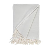 Cozy combed cotton Billie Light Grey Throw with a soft ivory interwoven weave ending in tassels.  Amethyst Home provides interior design services, furniture, rugs, and lighting in the Kansas City metro area.