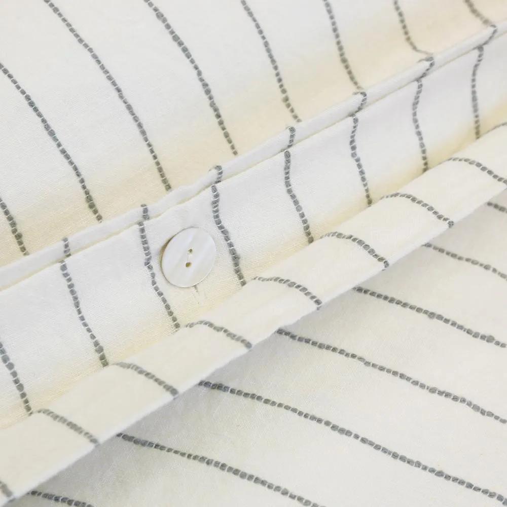 Our Blake Collection features an interwoven stripe texture, giving a modern refresh to a traditional stripe. Our duvet cover and shams are hand-loomed by artisans and the linen is washed for a relaxed lived-in look.The mélange of textures within this woven bedding elevates your space into a sophisticated, yet relaxing retreat. Amethyst Home provides interior design, new home construction design consulting, vintage area rugs, and lighting in the Salt Lake City metro area.