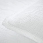 The Harbour White Matelasse Sham features an abstract, geometric weave making it a modern matelasse. The matelasse achieves a beautiful texture without any batting. Amethyst Home provides interior design services, furniture, rugs, and lighting in the Omaha metro area.