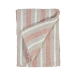 The Montecito Blanket is a 100% heavy weight hand loomed linen that features broad coastal inspired stripes surrounded by a 1/2” finished flange. Amethyst Home provides interior design services, furniture, rugs, and lighting in the Seattle metro area.