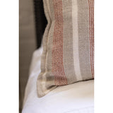 The Montecito Pillow With Insert is a 100% heavy weight hand loomed linen that features alternating thick and thin stripes in a warm color palette of terra cotta and natural surrounded by a 1/2” finished flange. Amethyst Home provides interior design services, furniture, rugs, and lighting in the Kansas City metro area.