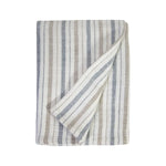 The Naples Blanket is a 100% heavy weight hand loomed linen that features broad coastal inspired stripes surrounded by a 1/2” finished flange.  Amethyst Home provides interior design services, furniture, rugs, and lighting in the Kansas City metro area.