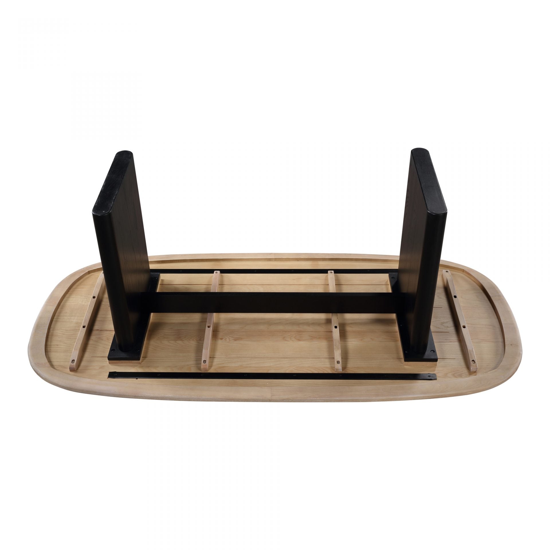 Made from solid Ash wood, this naturally finished Sakurai Dining Table has a black base giving it a contemporary look. An amazing choice to modernize your dining room.   Size: 88"W x 42"D x 30"H