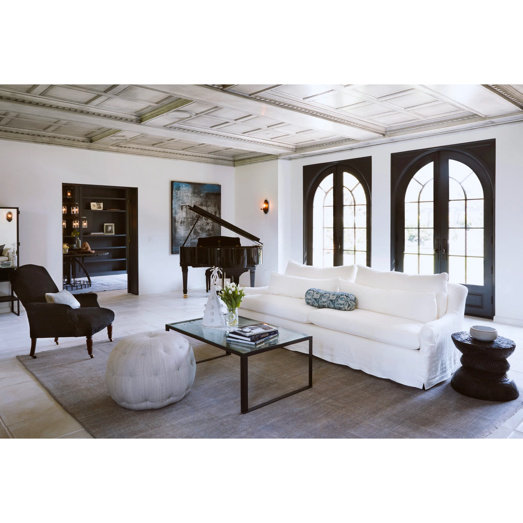 This charming sofa has a distinctive look that will elevate your space with a touch of whimsy. With two-over-two cushions and lumbar pillows, the Genevieve perfectly blends style and comfort in your home.  Overall dimensions  72"w 43"d 32"h