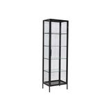 Featuring Benito Cabinet by Dovetail at Amethyst Home. A lovely display cabinet to hold your heirlooms and styling pieces.24"w x 16"d x 78"hMaterial: Steel and glass.  Amethyst Home provides interior design, new home construction design consulting, vintage area rugs, and lighting in the Nashville metro area.