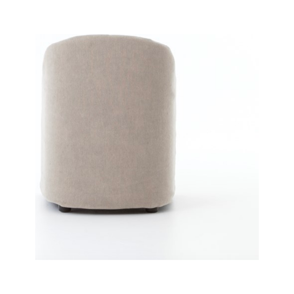 Heather Twill Stone Dining Chair with Casters | ready to ship!