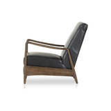The craftsmanship of the sophisticated Braden Recliner seen here in Dakota Black is second to none. With its soft leather and silhouette, this recliner will look great in your main living space or office. Amethyst Home provides interior design, new home construction design consulting, vintage area rugs, and lighting in the Winter Garden metro area.