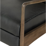 The craftsmanship of the sophisticated Braden Recliner seen here in Dakota Black is second to none. With its soft leather and silhouette, this recliner will look great in your main living space or office. Amethyst Home provides interior design, new home construction design consulting, vintage area rugs, and lighting in the Salt Lake City metro area.