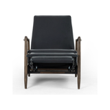 The craftsmanship of the sophisticated Braden Recliner seen here in Dakota Black is second to none. With its soft leather and silhouette, this recliner will look great in your main living space or office. Amethyst Home provides interior design, new home construction design consulting, vintage area rugs, and lighting in the Dallas metro area.