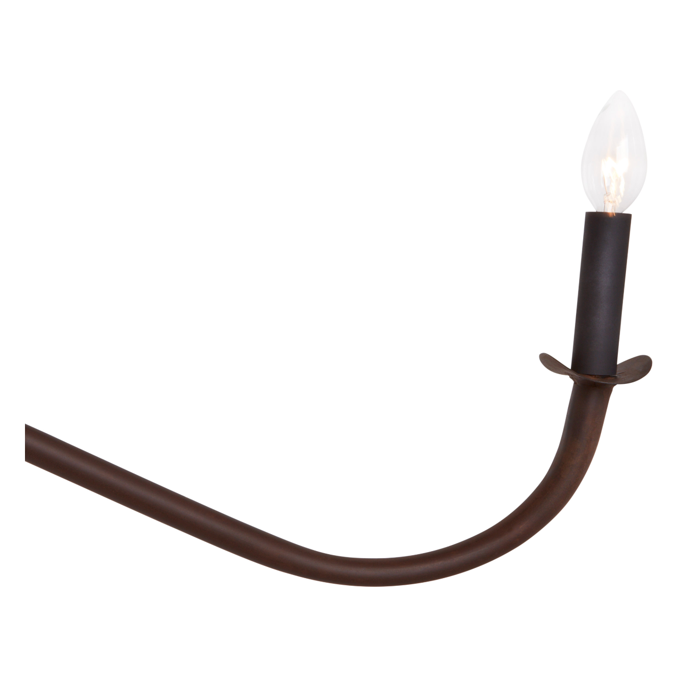 Add unique and modern lighting to a room with this Spider Chandelier from Cisco Brothers. The curved arms add beautiful sight lines to the fixture and plenty of light. This light fixture sets any room apart and comes available in either a "rust" or "flat black" finish in three different sizes.