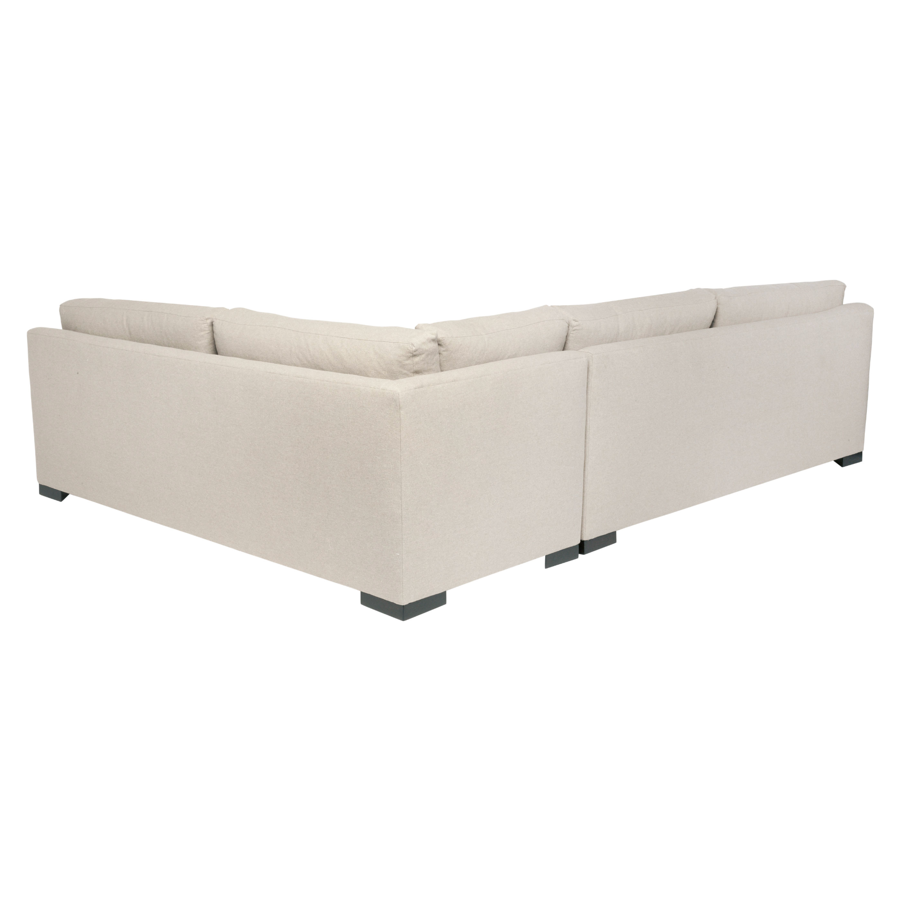 Loft 2 Arm Slipcovered Sectional - Essentials - Amethyst Home Dimensions: 96"w x 29"h x 130"d  Seat Space: 79"w x 110"d x 20" seat height Shown as a Left Arm Facing Sectional Available Slipcovered or Upholstered, and in other fabric colors