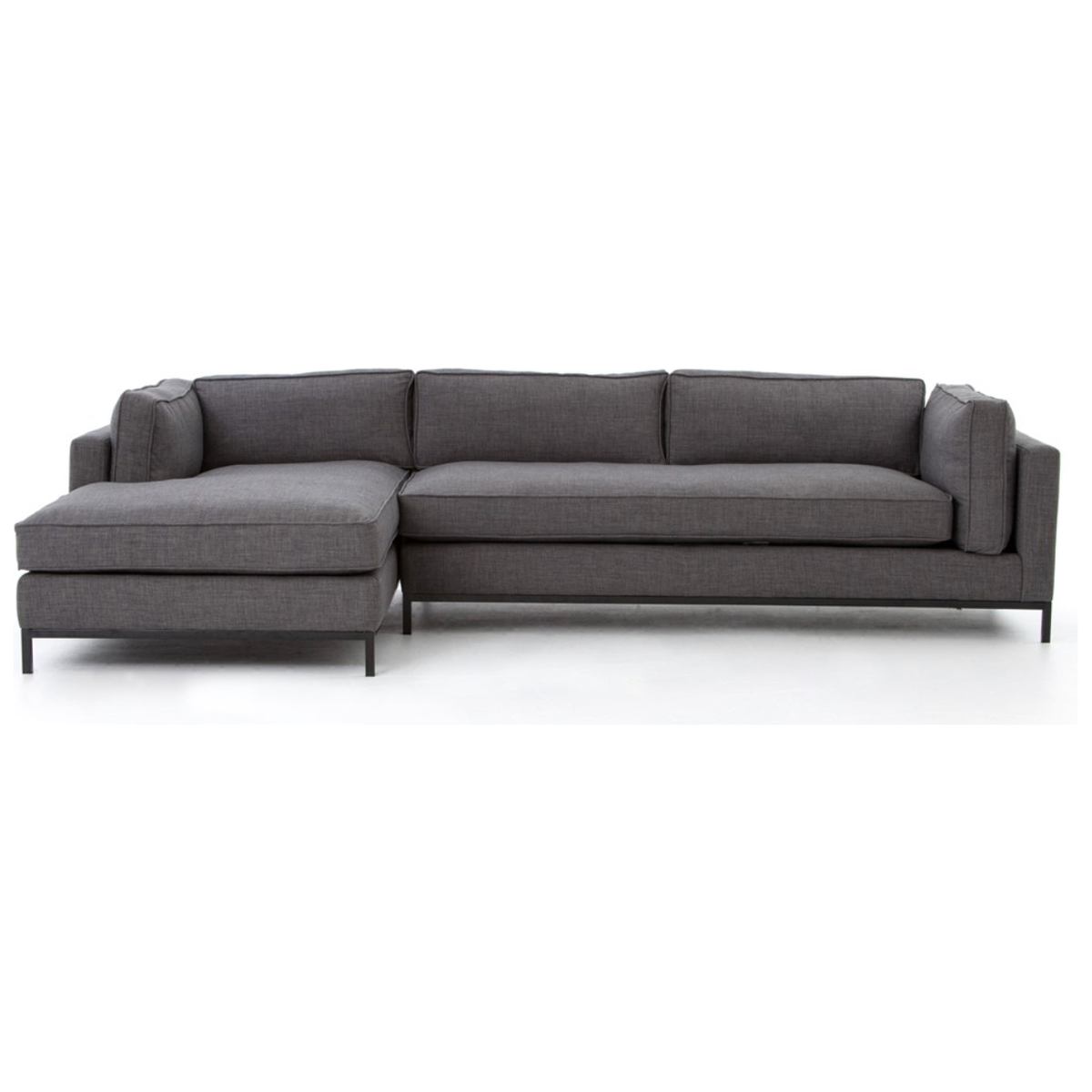 Grammercy 2-Piece Chaise Sectional - Bennett Charcoal
