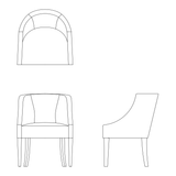 A Verellen best-seller, the Melvin Dining Chair features a tight back, tight seat, and double needle stitch detail. Custom leg finishes are available.   Upholstered and slipcovered available Double needle stitch Seat Details: Tight seat configuration, Foam down seat construction Back Details: Tight back configuration Leg Details: Exposed leg available, Custom finish