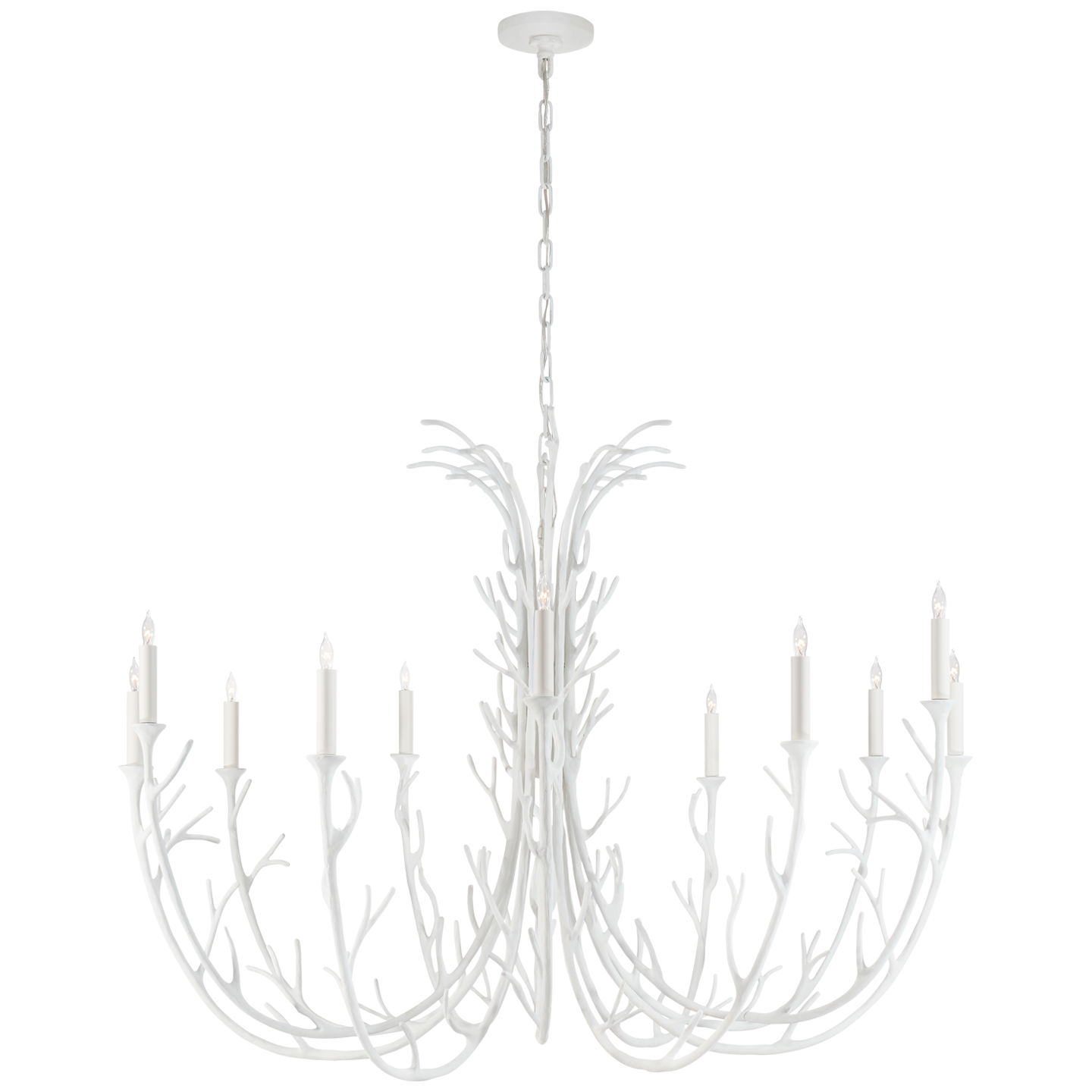 Featuring Silva Grande Chandelier by Visual Comfort at Amethyst Home. The protruding branches of this Silva Chandelier by Visual Comfort are stunning and would look fabulous in any dining room, entry, or other large area. 
Overall Dimensions: 48.25" L x 48.25" W x 37" HWeight: 104 lbs.  Amethyst Home provides interior design, new home construction design consulting, vintage area rugs, and lighting in the Laguna Beach metro area.