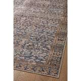 Featuring Amber Lewis x Loloi Georgie Denim / Spice Rug by Loloi at Amethyst Home. Inspired by interior designer Amber Lewis' penchant for vintage rugs, the Georgie Denim / Spice rug features a printed construction with incredible durability, color saturation, and no shedding. The rug's low, flat pile is designed for easy vacuuming and feels smooth underfoot. Georgie also carri. Amethyst Home provides interior design, new construction, custom furniture, and area rugs in the Kansas City metro area.