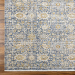 Introducing the Margaret area rug, designed as a special collaboration for our Becki Owens x Surya line! This exquisite rug is sure to transform any space into a beautiful oasis. It features a vintage floral design, crafted with polyester for maximum durability. The main colors of navy and taupe are woven together to create a stunning effect. Amethyst Home provides interior design, new home construction design consulting, vintage area rugs, and lighting in the Dallas metro area.