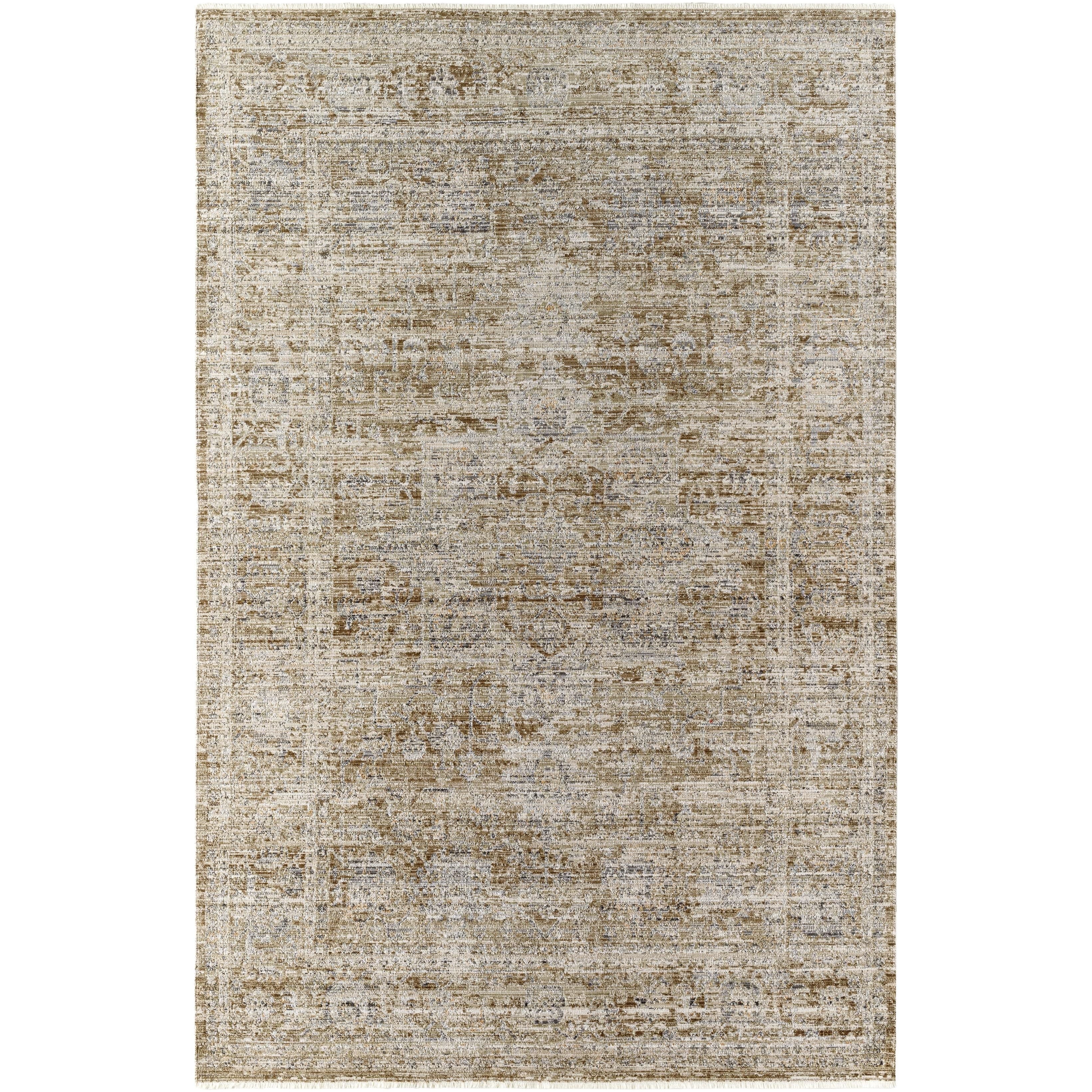 The Margaret area rug brings a touch of timeless beauty to any room. This special collaboration piece from Becki Owens x Surya is a stunning addition to your home. With a distressed feel, the rug evokes a feeling of antique charm. Crafted with polyester, the rug features beautiful neutral tones and is perfect for high traffic areas. Amethyst Home provides interior design, new home construction design consulting, vintage area rugs, and lighting in the Charlotte metro area.