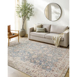 This exquisite Marlene area rug is the perfect addition to any space! It is the result of a special collaboration between Surya and Becki Owens, and features an elegant floral pattern in deep blue. The medium pile and high-traffic construction make it ideal for living rooms, bedrooms, and dining areas. Amethyst Home provides interior design, new home construction design consulting, vintage area rugs, and lighting in the Dallas metro area.