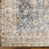 This exquisite Marlene area rug is the perfect addition to any space! It is the result of a special collaboration between Surya and Becki Owens, and features an elegant floral pattern in deep blue. The medium pile and high-traffic construction make it ideal for living rooms, bedrooms, and dining areas. Amethyst Home provides interior design, new home construction design consulting, vintage area rugs, and lighting in the Portland metro area.