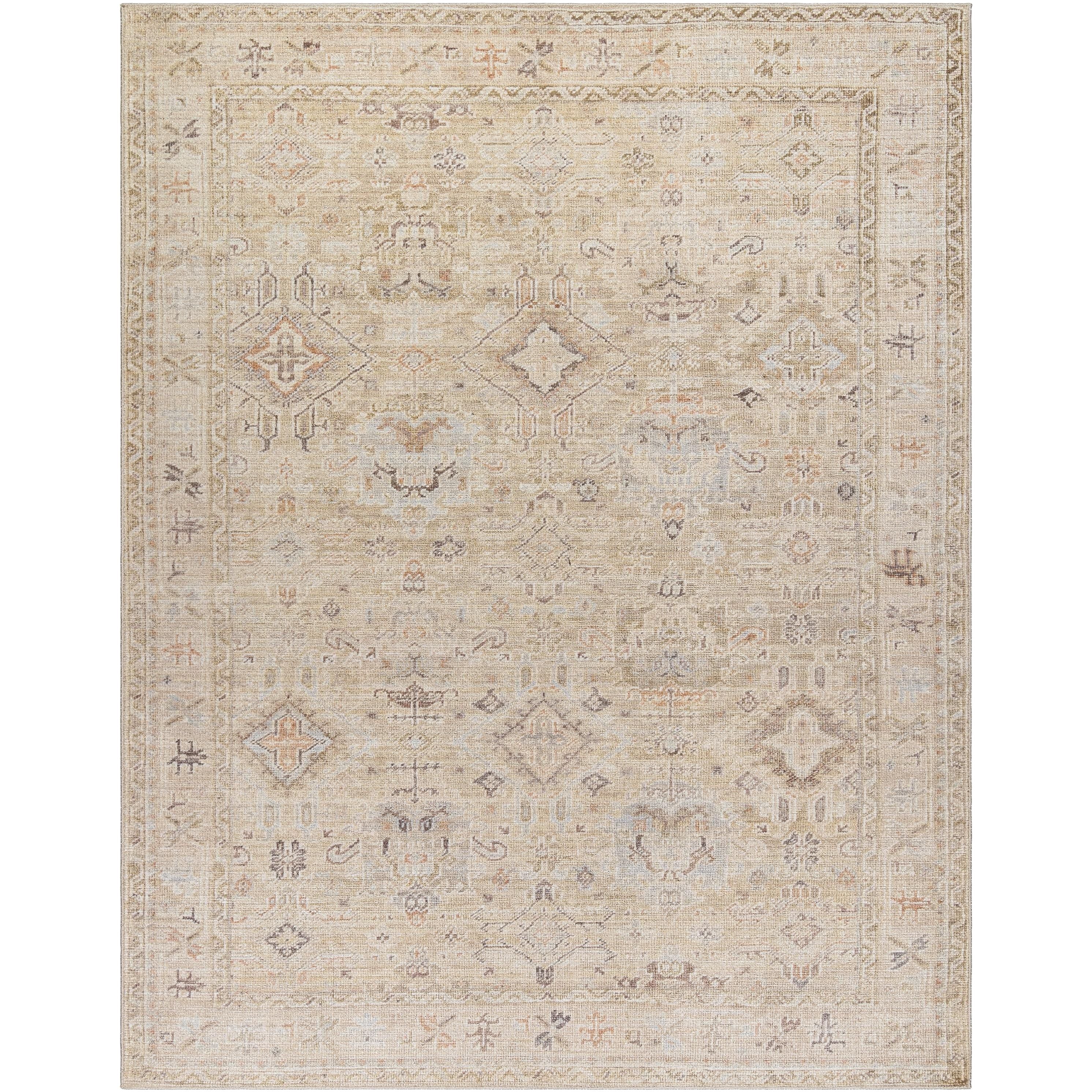 Introducing the Marlene area rug from Becki Owens x Surya, the perfect way to add a touch of style and luxury to any space. Crafted from durable polyester, this rug is designed for high traffic areas and will last for years to come. The vintage-inspired design features an elegant neutral color palette that adds a classic, timeless look to any room. Amethyst Home provides interior design, new home construction design consulting, vintage area rugs, and lighting in the Tampa metro area.