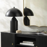 Featuring Elder Lamp by Surya at Amethyst Home. Light up any room with this sleek Elder Lamp. Combining an eye-catching black hand-painted body with a black metal shade, this lamp is sure to be a stylish addition to any room.
Black Hand Painted BodyBlack Metal ShadeMetal FinialCord Length: 6'Switch Type: 3-WayNumber of bulbs: 1E-26/150 WDecorative Accents, De. Amethyst Home provides interior design, new home construction design consulting, vintage area rugs, and lighting in the Seattle metro area.