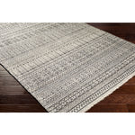 Featuring Nobility Charcoal Hand-Knotted Rug by Surya at Amethyst Home. Add an elegant touch to any space with this hand-knotted Nobility Charcoal Rug. Its blend of wool and viscose is ultra soft and smooth, while its timeless ornate motif with modern lines create an exquisite, timeless piece. Enjoy its high-low characteristics and luxurious feel to add a touch of sophistication to . Amethyst Home provides interior design, new construction, custom furniture, and area rugs in the Malibu metro area.