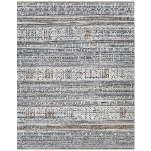 Pompei Ocean / Silver Hand-Knotted Rug