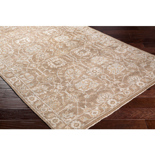 Featuring Royal Hand-Knotted Rug by Surya at Amethyst Home. Strikingly golden -- this caramel hued hand-knotted rug is an epic addition to the right room.  Soft to the touch and quite the rare find in this color palette.
Hand KnottedViscoseRYL-2303.  Amethyst Home provides interior design, new home construction design consulting, vintage area rugs, and lighting in the Tampa metro area.