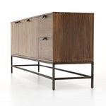 Featuring Trey Sideboard - Auburn Poplar by Four Hands at Amethyst Home. We love the clean, slim legs of this Trey Auburn Poplar Sideboard. The doors and drawers make this the perfect sideboard for families wanting extra storage space while also making a statement
Overall Dimensions: 72"W x 18"L x 31"H
Colors: Natural Iron, Auburn Poplar, Black LeatherMat.  Amethyst Home provides interior design, new home construction design consulting, vintage area rugs, and lighting in the Washington metro area.